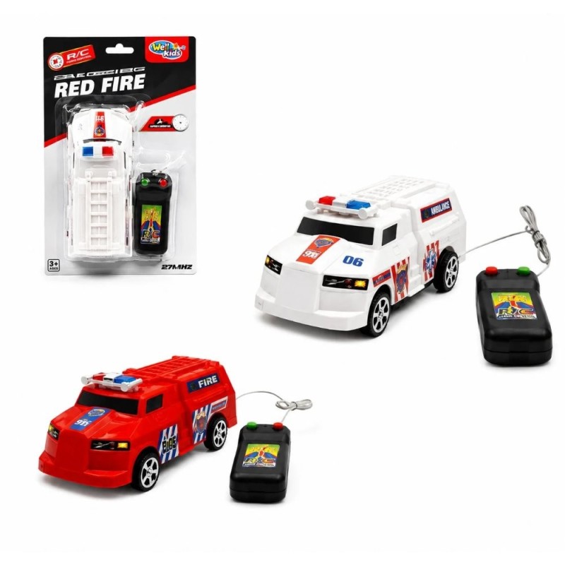 Brinquedo Carrinho De Controle Remoto Policia Com Fio 3 Funções