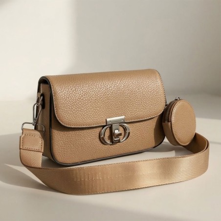 Bolsa Feminina Tiracolo Transversal Com Mini Porta Moedas