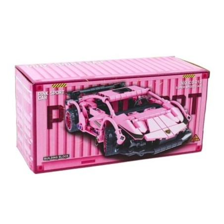 Carrinho De Corrida Em Blocos De Montar Rosa 367 Peças