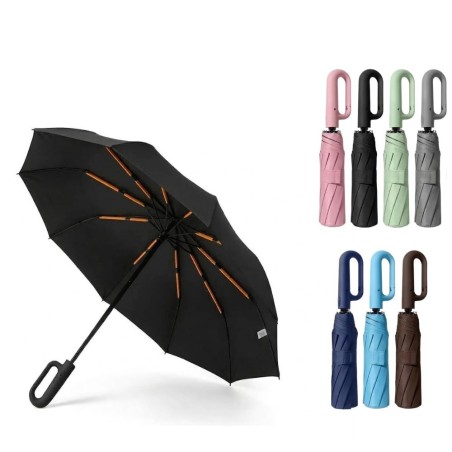Guarda Chuva Atomático Com Gancho Resistente Coreano