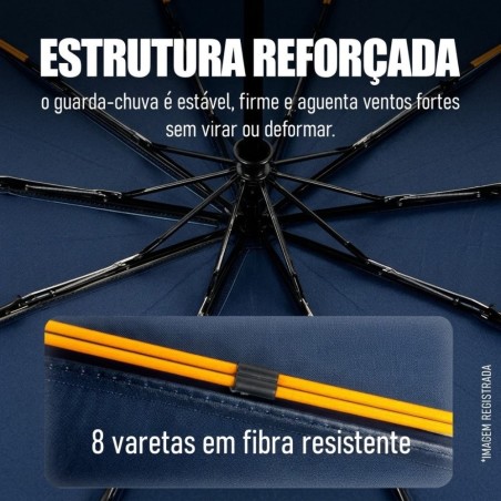 Guarda Chuva Atomático Com Gancho Resistente Coreano