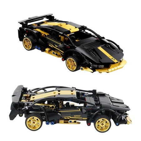 Carrinho De Corrida Cyberpunk Em Blocos De Montar 367 Peças