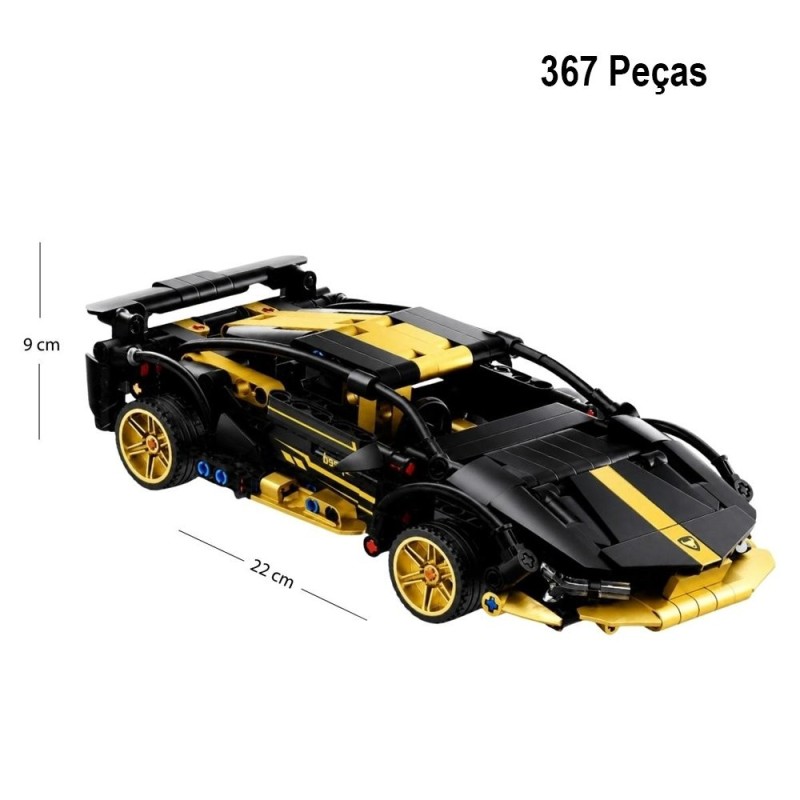 Carrinho De Corrida Cyberpunk Em Blocos De Montar 367 Peças