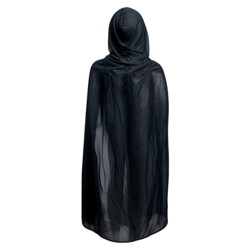 Capa De Vampiro Com Capuz Preto Halloween 80cm Infantil