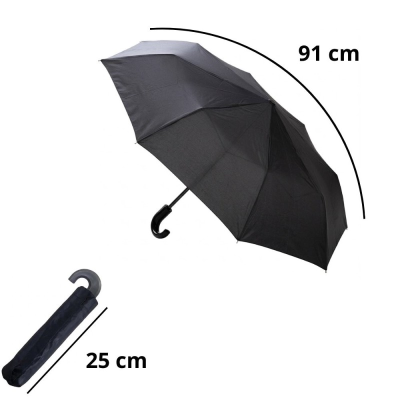 Guarda Chuva Retrátil Sombrinha Cabo Curvo Com Capa