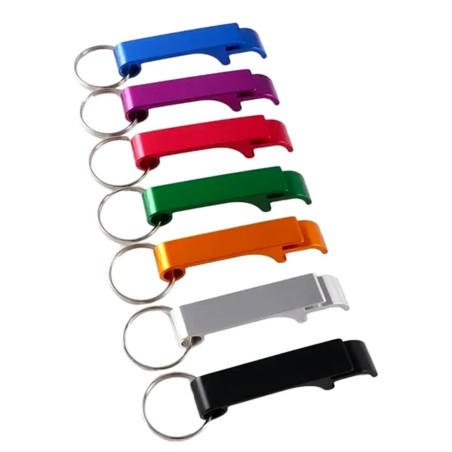 Kit Chaveiro Abridor De Garrafas Com 12 Peças De Metal 6cm