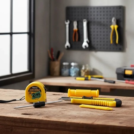 Kit De Ferramentas 5 Peças Chaves Fenda Philips Estilete Trena