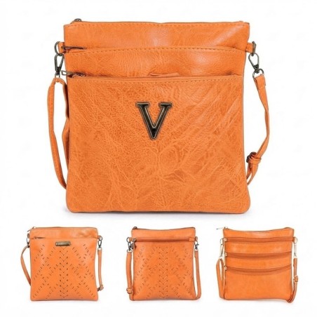 Bolsa Transversal Feminina Compacta Texturizada