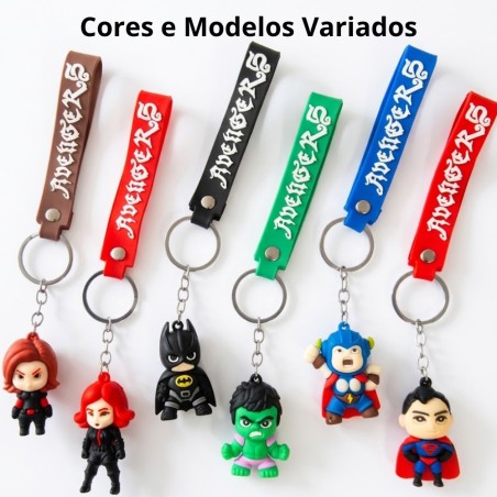 Chaveiro Decorativo Heróis Bolsa Mochila Carro 2