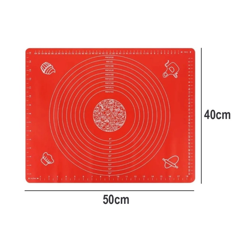 Tapete Culinário Antiaderente De Silicone Forno Confeitaria 40x50cm