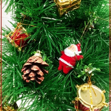 Kit Pendentes De Natal Enfeites Decoração 12 Peças 3cm 2