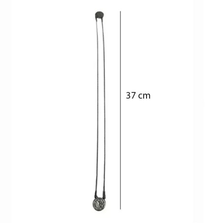 Colar Escapulário São Bento Aço Inox Prateado 37cm