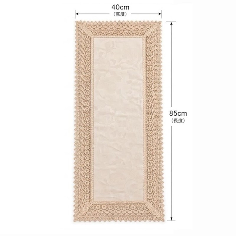 Caminho De Mesa Bordado Retangular 85x40cm Decorativo