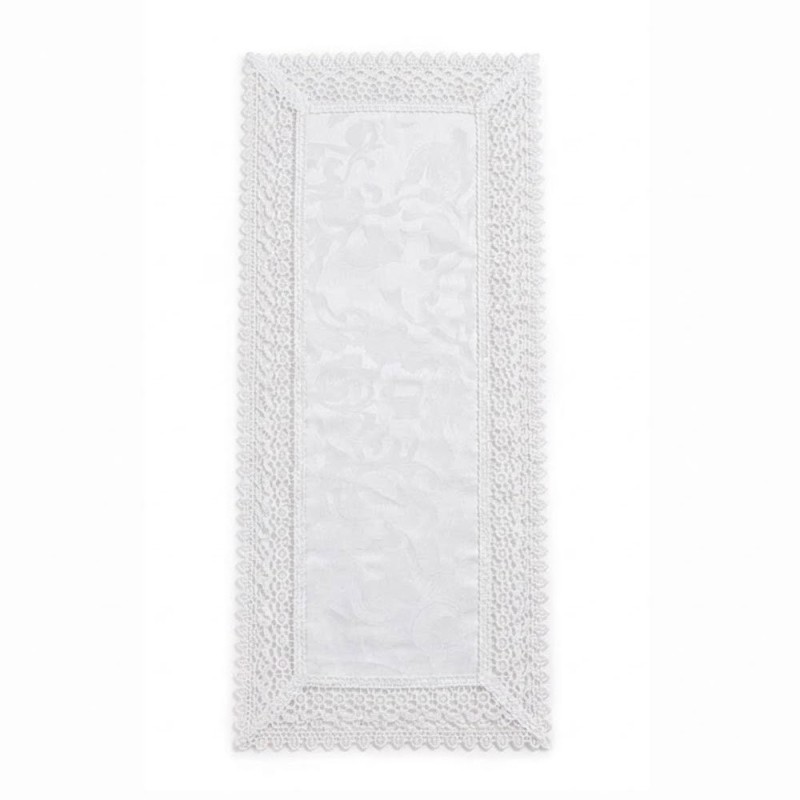 Caminho De Mesa Bordado Retangular 85x40cm Decorativo