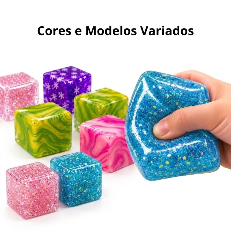 Squishy Cubo De Gelo Antiestresse De Apertar Surpresa 5 Cm