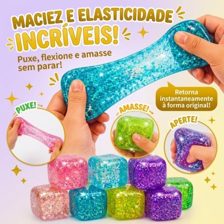 Squishy Cubo De Gelo Antiestresse De Apertar Surpresa 5 Cm