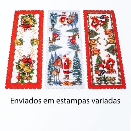 Trilho Caminho De Mesa Natalino Estampado 40x85cm Decorativo 2