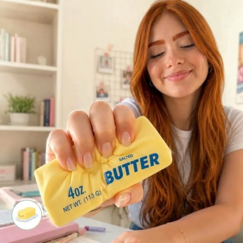 Squishy Butter Barra De Manteiga Antiestresse De Apertar