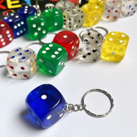 Chaveiro Decorativo Dados Coloridos Translucidos Para Chaves E Bolsas 2