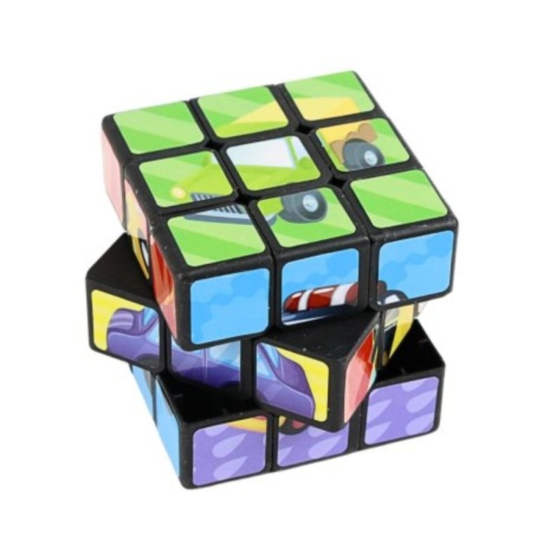 Cubo Mágico Carros Brinquedo Infantil Interativo 5x5cm