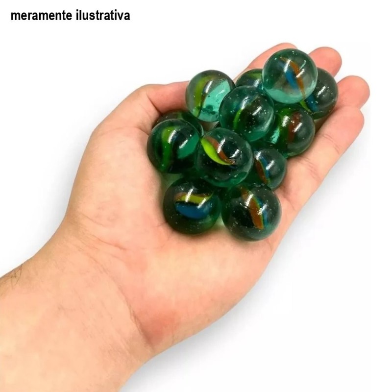 Kit Bolinhas De Gude Fubeca Em Vidro Olho De Gato 6 Peças 2,5cm