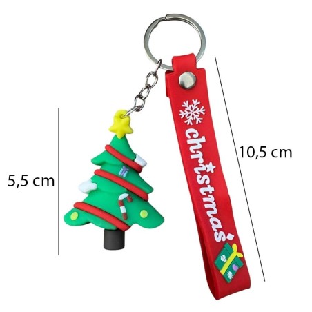 Chaveiro Pingentes Natalinos Emborrachado 3d Chave Mochila E Bolsa