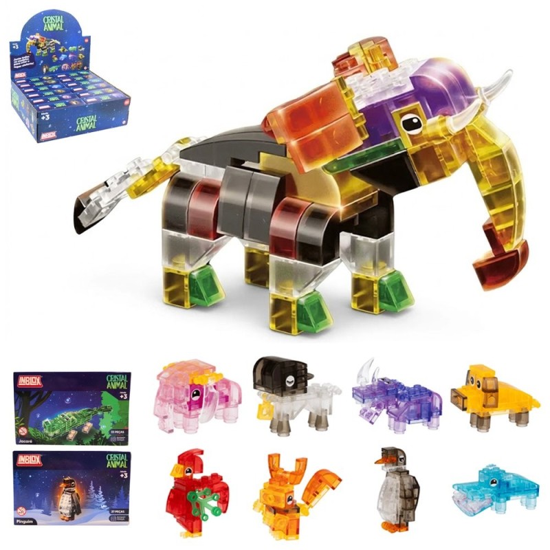 Blocos De Montar Cristal Animal Super Elefante Colecionáveis