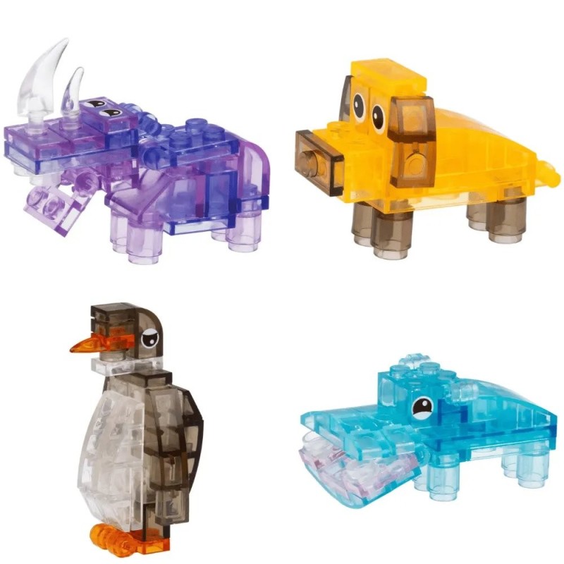 Blocos De Montar Cristal Animal Super Elefante Colecionáveis