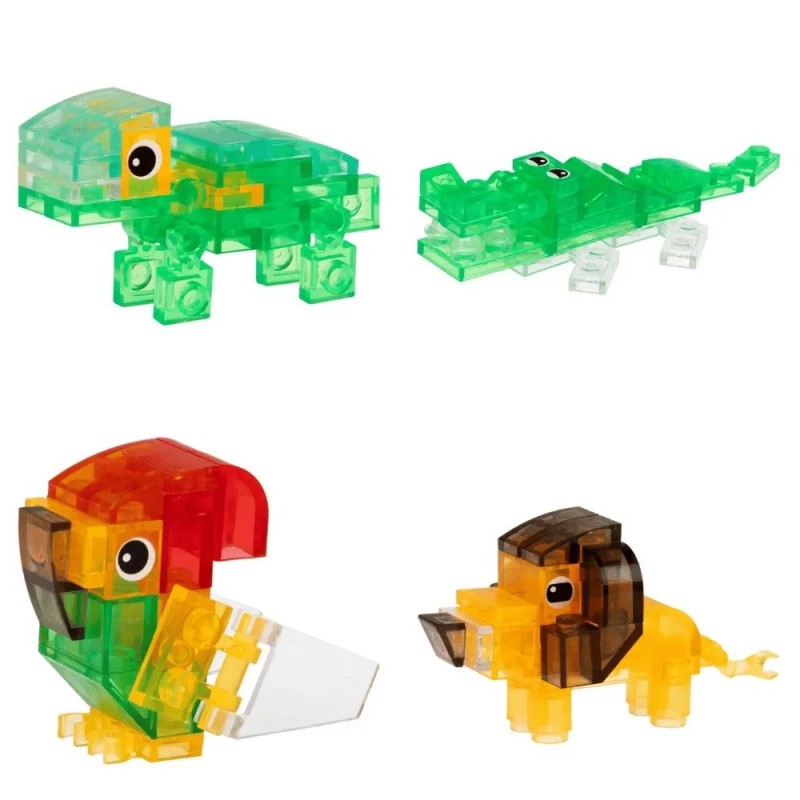 Blocos De Montar Cristal Animal Super Elefante Colecionáveis