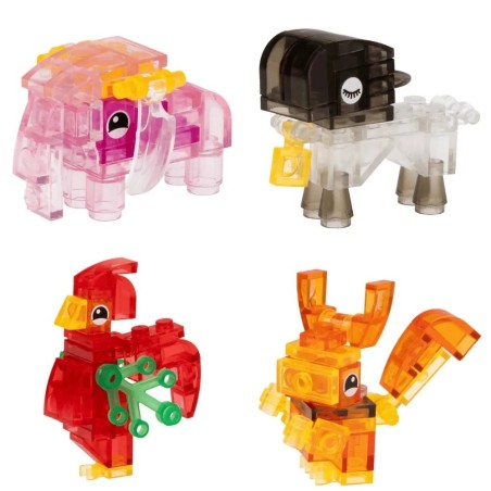 Blocos De Montar Cristal Animal Super Elefante Colecionáveis