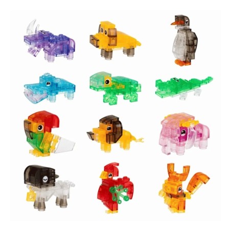 Blocos De Montar Cristal Animal Super Elefante Colecionáveis