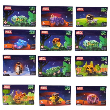 Blocos De Montar Cristal Animal Super Elefante Colecionáveis