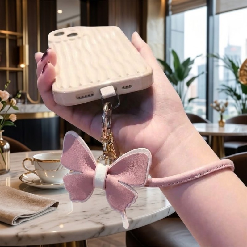 Cordão Alça De Mão Pulso Pingente Borboleta Para Celular 14 Cm