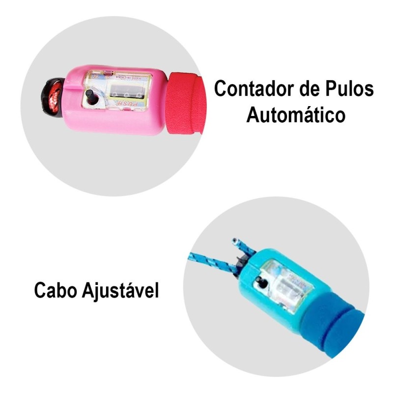 Brinquedo Corda De Pular Com Contador De Pulos 2,5M Ajustavel