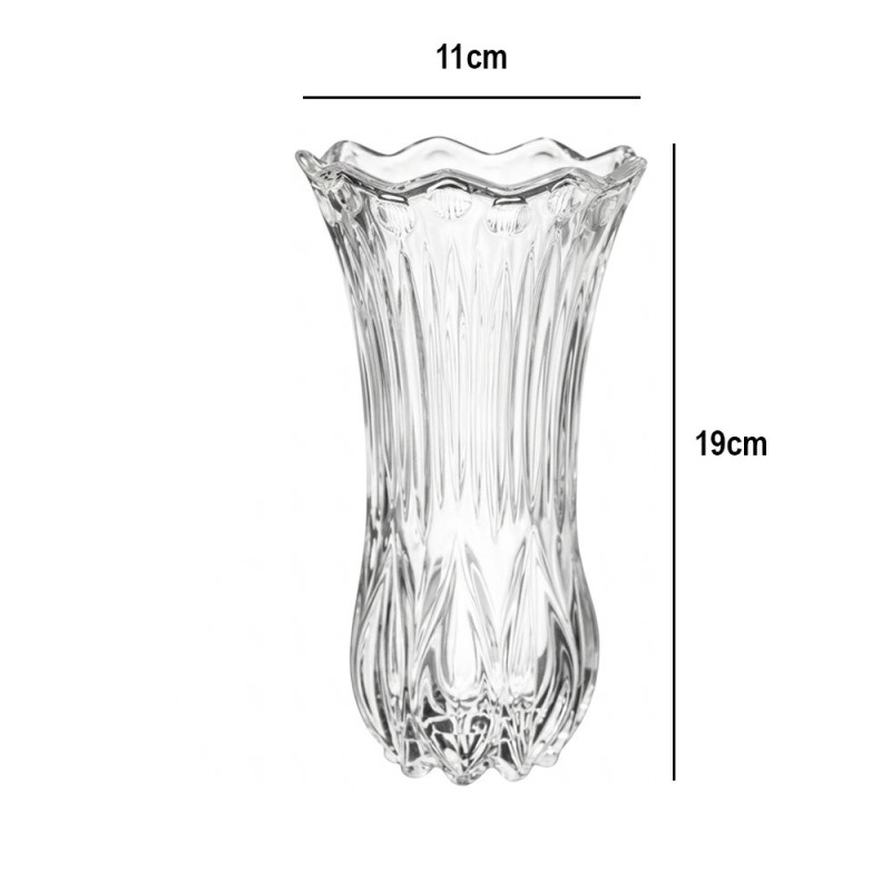 Vaso Decorativo Tulip De Vidro Resistente 19cm 400ml