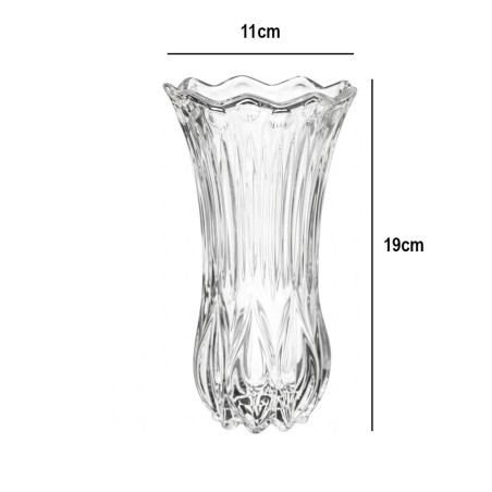 Vaso Decorativo Tulip De Vidro Resistente 19cm 400ml