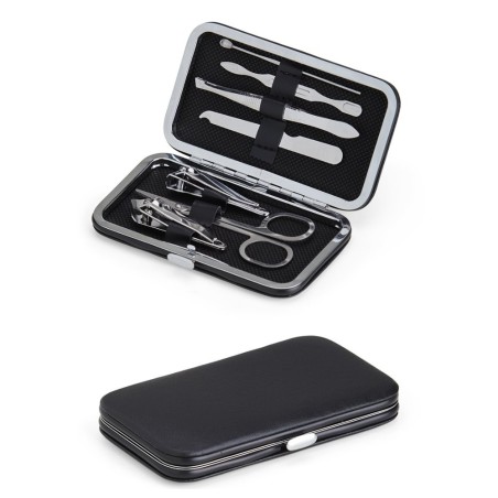 Kit Manicure Portátil Aço Inoxidável Com Estojo 7 Peças