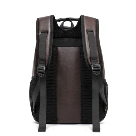 Mochila Notebook Masculina Executiva Couro Sintético Alça Cabo De Aço