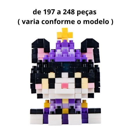 Kit Mini Blocos De Montar Zoo Animais Colecionável 2