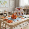 Kit Mini Blocos De Montar Dinossauros Coloridos Colecionáveis