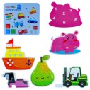 Kit Lata Quebra Cabeça Infantil Educativo Estampas Fofas