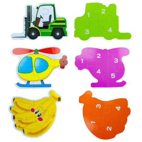 Kit Lata Quebra Cabeça Infantil Educativo Estampas Fofas