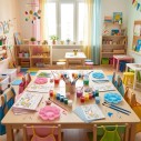 Kit De Pintura Infantil Educativo Pincel Tintas Cards Godê