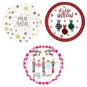 Toalha De Mesa Natalina Redonda 150cm Decoração Natal Em Poliester