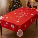 Toalha De Mesa Natalina Retangular 180cm Decoração Natal Em Poliester