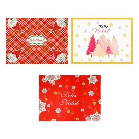 Toalha De Mesa Natalina Retangular 180cm Decoração Natal Em Poliester