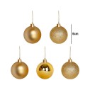 Kit 5 Bolas De Natal Dourada Brilho Fosca Gliter Decoração Enfeite 6cm