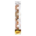 Kit 5 Bolas De Natal Champanhe Brilho Fosca Gliter Decoração Enfeite 6cm