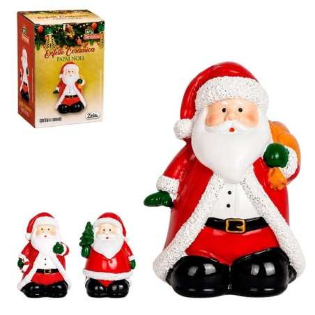 Boneco Papai Noel Enfeite De Cerâmica Decoração De Natal