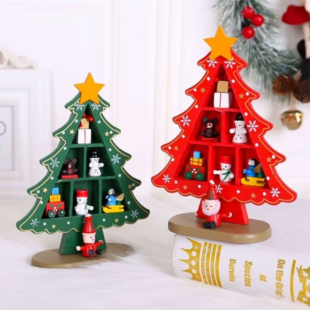 Mini Árvore De Natal Madeira MDF Enfeite Decoração Natalina